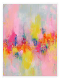 Poster Vibrierende Neon Träume - Carina Artspace