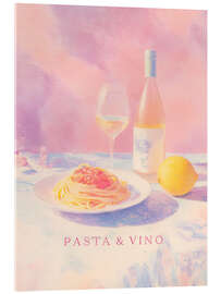 Acrylglasbild Pasta &amp; Vino - Italienische Küchenträume