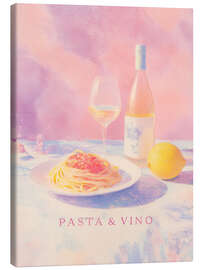 Leinwandbild Pasta &amp; Vino - Italienische Küchenträume - Carina Artspace