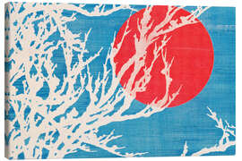 Stampa su tela The Red Moon, 1900 - Kamisaka Sekka