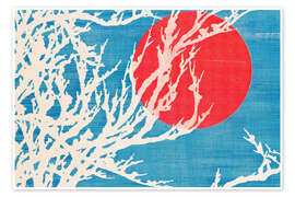 Wandbild Der Rote Mond, 1900 - Kamisaka Sekka