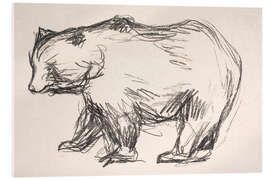 Acrylglasbild Der Bär, eine Skizze - Edvard Munch