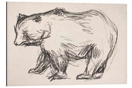 Aluminium print The Bear, A Sketch - Edvard Munch