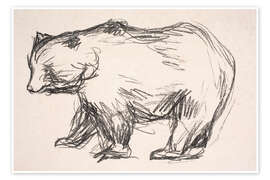Wandbild Der Bär, eine Skizze - Edvard Munch