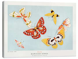 Leinwandbild Butterflies in Red and Yellow - Kamisaka Sekka