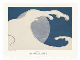 Wandbild Rising waves (Tachinami) - Kamisaka Sekka