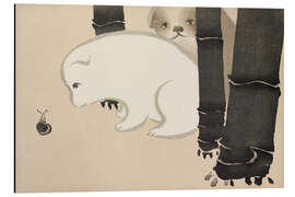 Print på aluminium Puppies, 1910 - Kamisaka Sekka