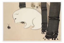 Wandbild Puppies, 1910 - Kamisaka Sekka