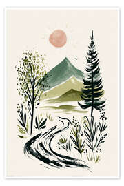 Wandbild Wo der Weg den Himmel sucht - Peter Roder