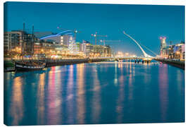 Canvas print Blue Hour in Dublin - Martin Wasilewski