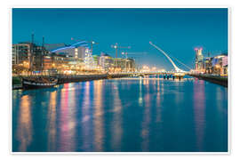 Poster Blaue Stunde in Dublin - Martin Wasilewski