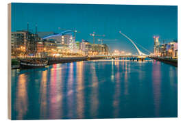 Holzbild Blaue Stunde in Dublin - Martin Wasilewski