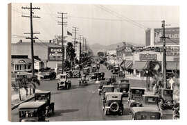 Holzbild Western Avenue, Los Angeles, Kalifornien, 1924