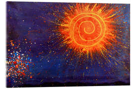 Akrylglastavla Aztec Sun God Painting