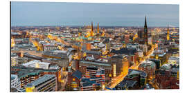 Aluminium print High angle view of a city, Hamburg, Germany