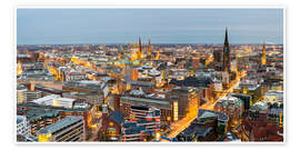 Billede High angle view of a city, Hamburg, Germany