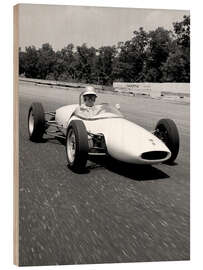 Holzbild Lotus Ford Rennwagen aus den 1960er Jahren