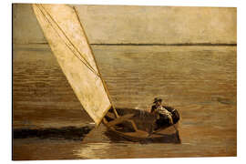 Aluminium print Two men in a small sailboat - Thomas C. Eakins