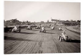 Acrylic print Midget racing car at a motor race, 1940s