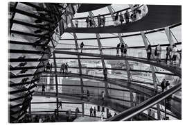 Acrylglasbild Innenraum der Reichstagskuppel, Berlin, Deutschland