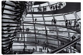 Lienzo Interior of Reichstag Dome, Berlin, Germany