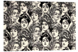 Acrylglasbild Frauenköpfe als ideales Frauenbild - Charles Dana-Gibson