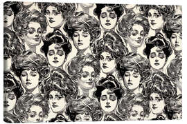 Leinwandbild Frauenköpfe als ideales Frauenbild - Charles Dana-Gibson