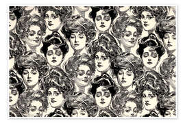 Poster Frauenköpfe als ideales Frauenbild - Charles Dana-Gibson