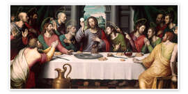 Poster Das letzte Abendmahl - Juan de Juanes