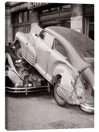 Canvas print 1940s collision of two cars