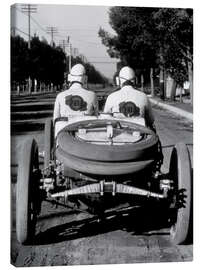 Canvas print 1910s Lozier racing car at a road rally