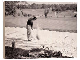 Stampa su legno Golf in the 1950s