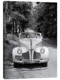Leinwandbild 1940er Parr in Pontiac convertible