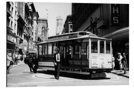Print på aluminium 1950s cable car, San Francisco