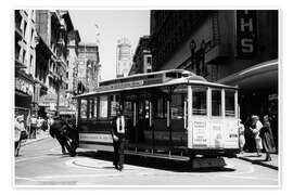 Poster 1950er Kabelbahn, San Francisco
