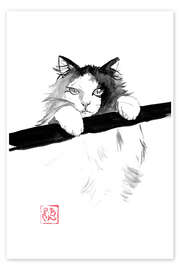 Wandbild Japanische Katze - Péchane