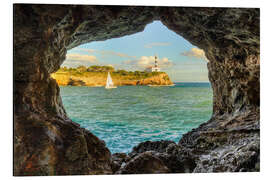 Aluminium print Rock arch in Portocolom on Mallorca - Michael Valjak
