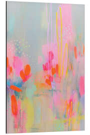 Aluminium print Flowing neon dots - Carina Artspace