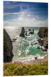 Acrylglasbild Küste Aiguilles de Port-Coton auf Belle-Île, Bretagne - Christian Müringer