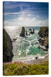 Leinwandbild Küste Aiguilles de Port-Coton auf Belle-Île, Bretagne - Christian Müringer