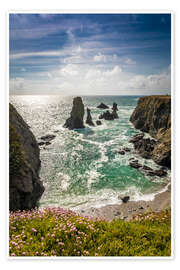 Wandbild Küste Aiguilles de Port-Coton auf Belle-Île, Bretagne - Christian Müringer