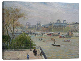 Lærredsbillede The Louvre, Spring - Camille Pissarro