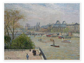 Wandbild Der Louvre, Frühling - Camille Pissarro