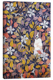 Canvas print Border Collie and flowers - syntetyc