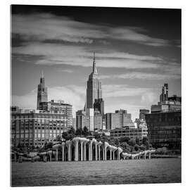 Acrylglasbild Empire State Building und Little Island in NYC - Melanie Viola