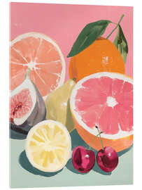 Acrylglasbild Zitruszauber mit Kirschen - Carina Artspace