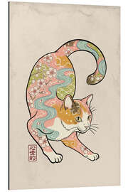 Print på aluminium River floral cat - syntetyc