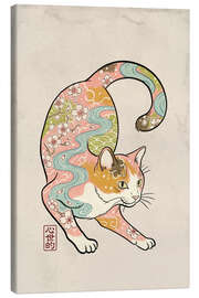 Leinwandbild Flussblumenkatze - syntetyc