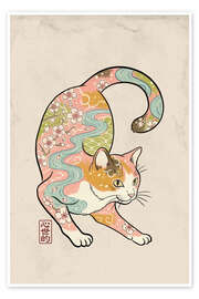 Wandbild Flussblumenkatze - syntetyc