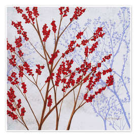 Poster Red Berries - Herb Dickinson